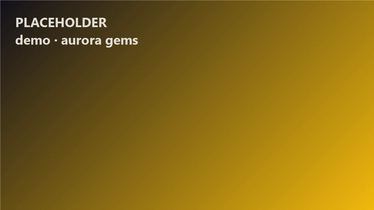 Aurora Gems — playable demo